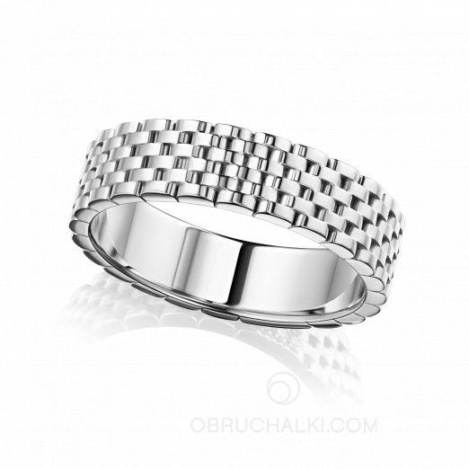 Обручальное кольцо мужское парное LINKS на заказ фото