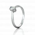 Помолвочное кольцо с бриллиантом изумрудной огранки EMERALD RING на заказ фото