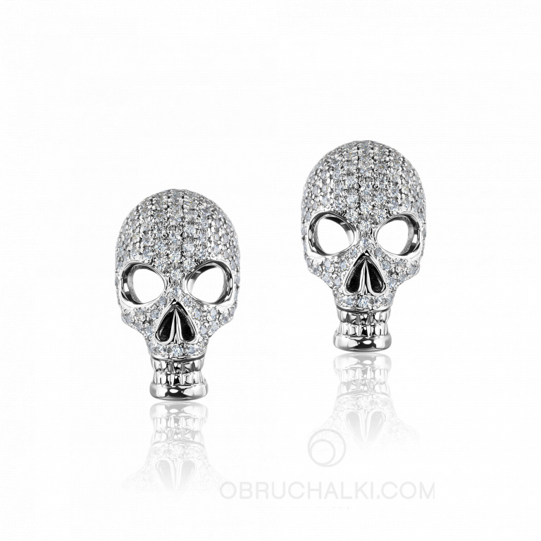 Бриллиантовые серьги черепа PRETTY SKULLS