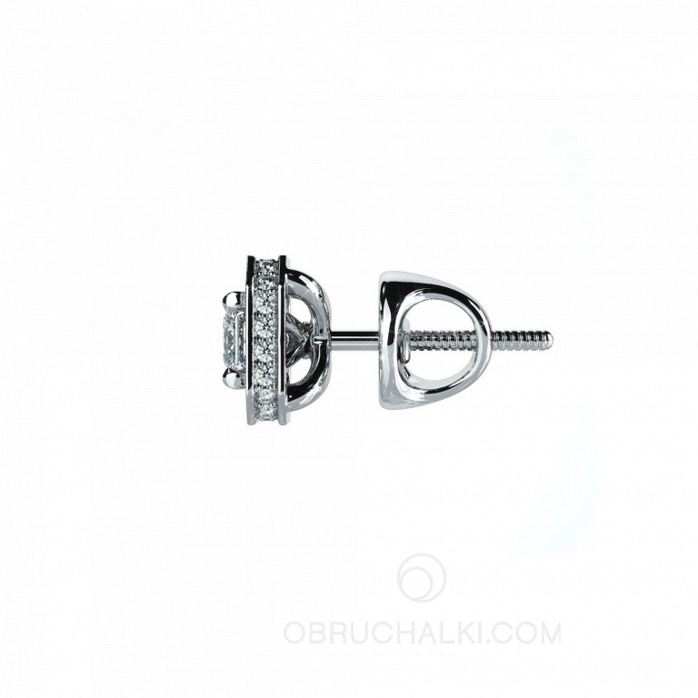 Пусеты-трансформеры восьмигранные с бриллиантами MYSTERY EARRINGS