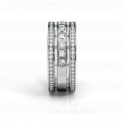 Обручальное кольцо женское с бриллиантами широкое COMBO BONNIE & CLYDE на заказ фото 4