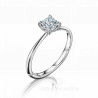 Помолвочное кольцо золотое с квадратным бриллиантом принцесса PRINCESS DREAMS