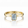 Помолвочное кольцо из золота 585 пробы с бриллиантом огранки эмеральд FAMILY RELIC EMERALD