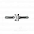 Помолвочное кольцо с бриллиантом изумрудной огранки EMERALD RING на заказ фото 2