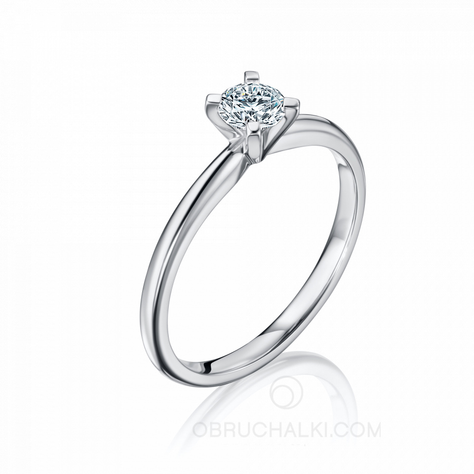 Классическое помолвочное кольцо с бриллиантом NEW YORK HISTORY