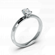 Женское кольцо на помолвку с гранями и овальным бриллиантом ELLIPSE на заказ фото 4