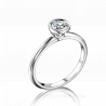 Помолвочное кольцо с популярной глухой закрепкой бриллианта  ETERNAL MINIMAL