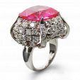 Женское кольцо с бриллиантами и розовым турмалином TOURMALINE ROSE на заказ фото