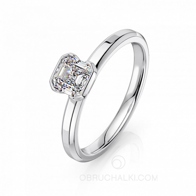 Помолвочное кольцо с бриллиантом Ашер ASCHER ELEGANCE