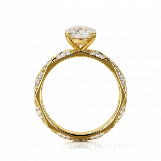 Помолвочное кольцо с бриллиантом 1 карат DIAMOND FACET на заказ фото 6