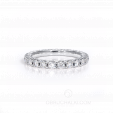Женское обручальное кольцо-дорожка из белого золота c бриллиантами STONE MOON на заказ фото 2