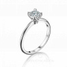 Классическое кольцо для помолвки с круглым бриллиантом SNOW QUEEN 