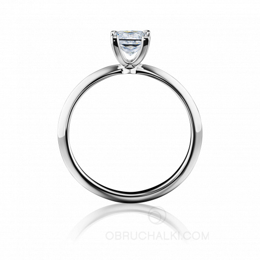 Помолвочное кольцо с квадратным бриллиантом Принцесса LITTLE PRINCESS на заказ фото 3