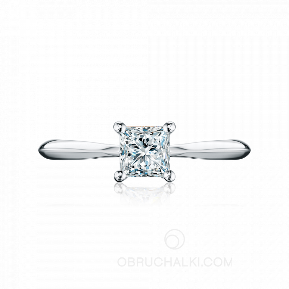 Классическое помолвочное кольцо с квадратным бриллиантом PROMISE PRINCESS