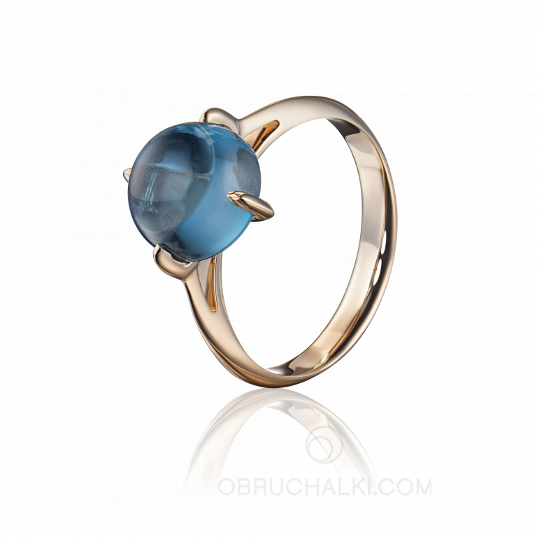Кольцо из красного золота с топазом CABOSHON LONDON TOPAZ