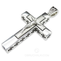 Мужской крест с распятием MAN CROSS II фото