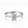 Помолвочное кольцо с бриллиантом изумрудной огранки PROMISE EMERALD