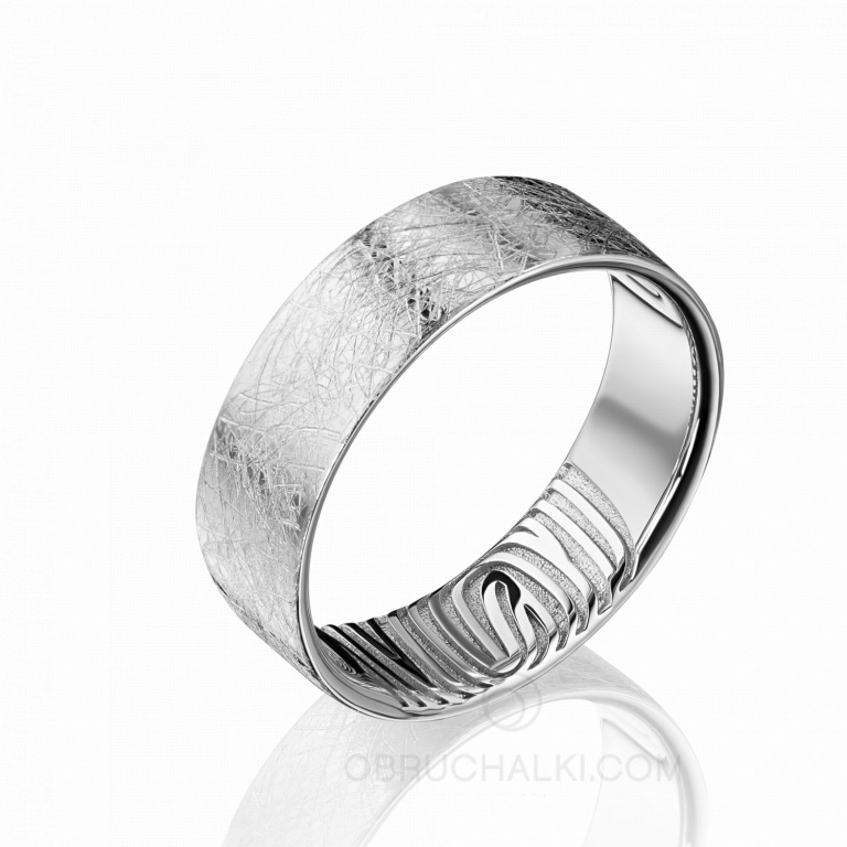 Обручальное кольцо с отпечатком пальца IMPRINT OF LOVE