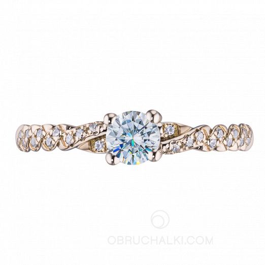 Помолвочное кольцо из золота с бриллиантами TERNURA на заказ фото 2