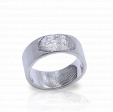 Эксклюзивное обручальное кольцо с двойным отпечатком пальца на заказ фото