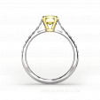 Кольцо на помолвку с желтым бриллиантом огранки эмеральд SUN BRIGHTNESS на заказ фото 3