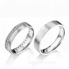 Парные обручальные кольца с бриллиантовой дорожкой
