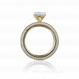 Помолвочное кольцо с необычной поверхностью и бриллиантом 1 карат EMPRESS на заказ фото 3