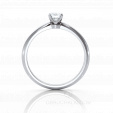 Классическое кольцо для помолвки с круглым бриллиантом SNOW QUEEN  на заказ фото 3