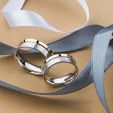 Обручальные комбинированные кольца с россыпью камней на заказ фото 2