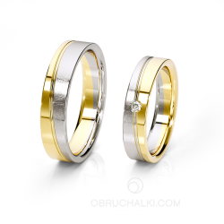 Обручальные кольца из комбинированного золота SHE&HE фото