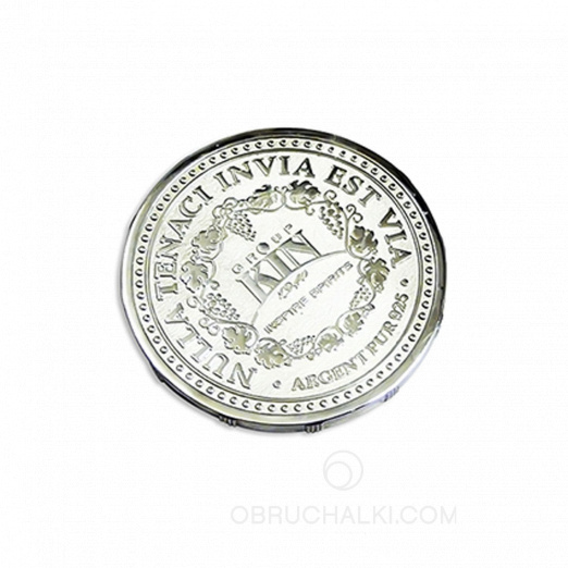 Подарочная юбилейная корпоративная серебряная медаль изготовление на заказ на заказ фото 3