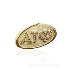Значок из золота с логотипом компании фото