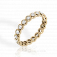 Женское обручальное кольцо с круглыми бриллиантами на заказ фото