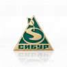 Серебряный значок 925 пробы с эмалированным логотипом компании Сибур на заказ