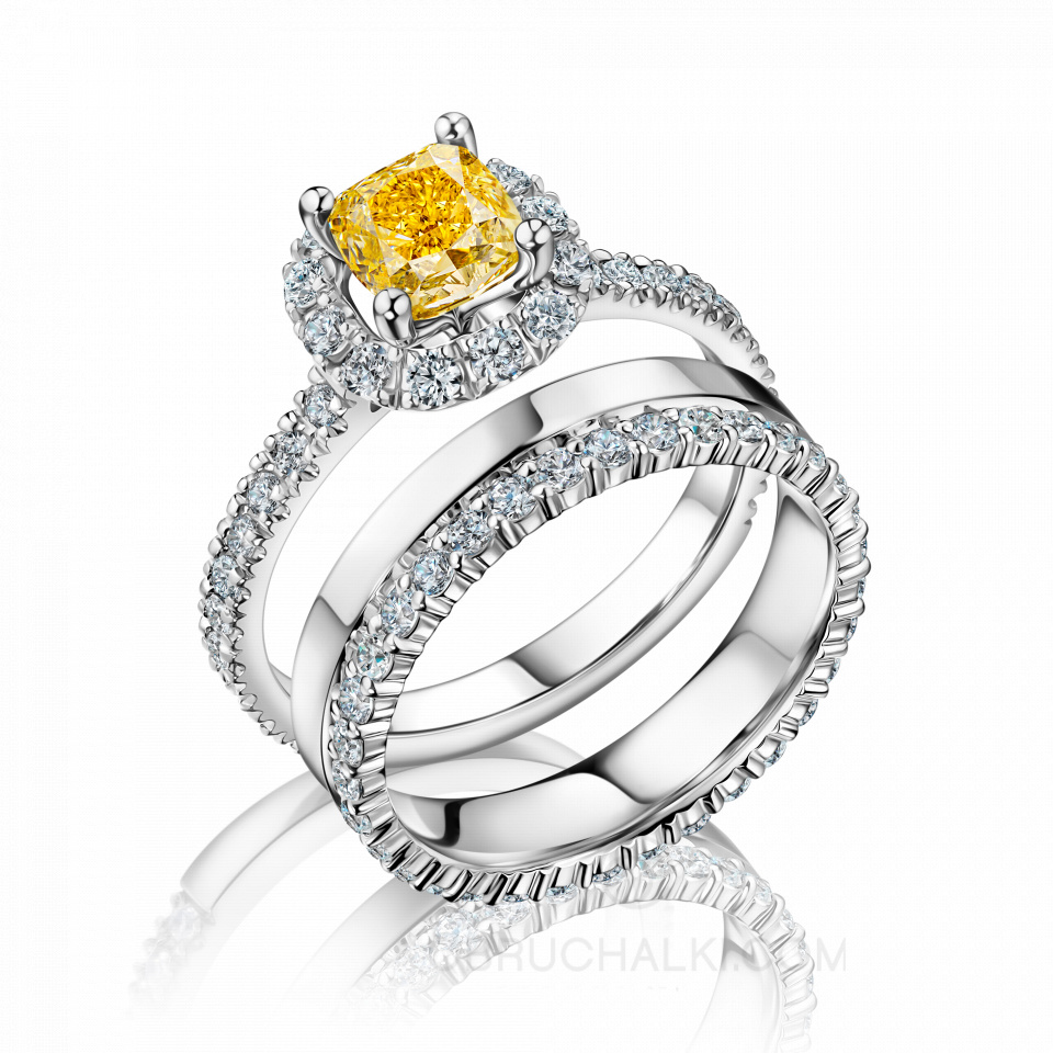 Комплект для невесты: помолвочное и обручальное кольцо SOLAR HARMONY