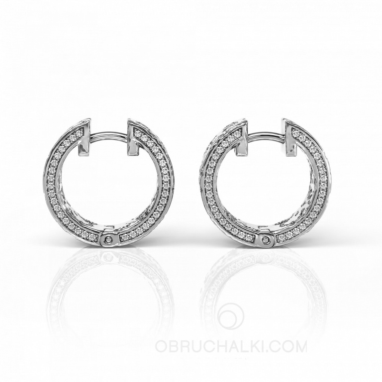 Женские золотые серьги CONGO CORK DIAMONDS с бриллиантами