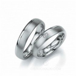 Классические свадебные кольца с бриллиантами  фото
