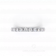 Женское обручальное кольцо-дорожка из белого золота c бриллиантами STONE MOON на заказ фото 3