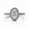 Помолвочное кольцо с белым овальным бриллиантом OVAL DIAMOND RING на заказ фото 2