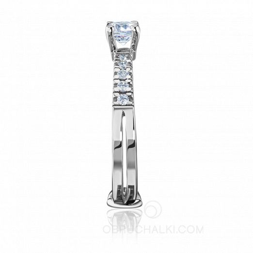 Изящное помолвочное кольцо с бриллиантом NODULE на заказ фото 4