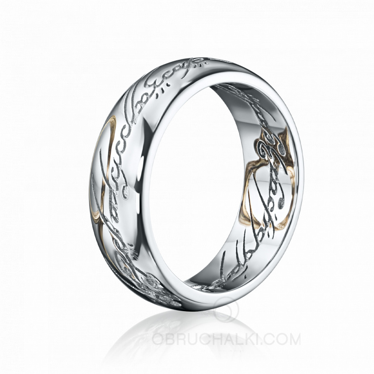 Обручальное кольцо Всевластия с гравированной надписью RING OF POWER